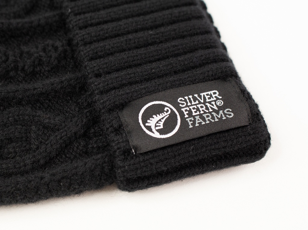 Silver Fern Farms NZ Merino Cable Knit Beanie - Approval Required