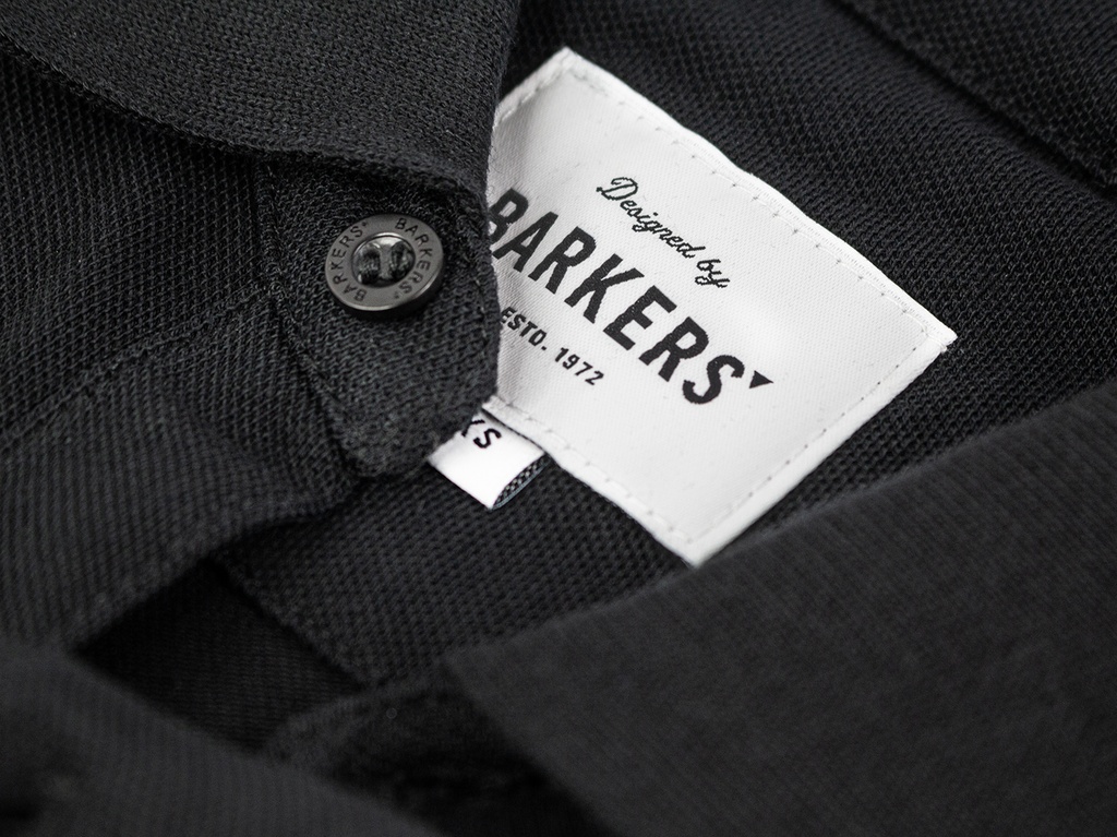 Men's Plain Pique Black Polo 100% Cotton