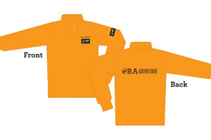 Orange Rugby Top Long Sleeve - Heavy