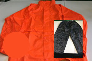 Wet Weather Set PVC/ Blk:Org