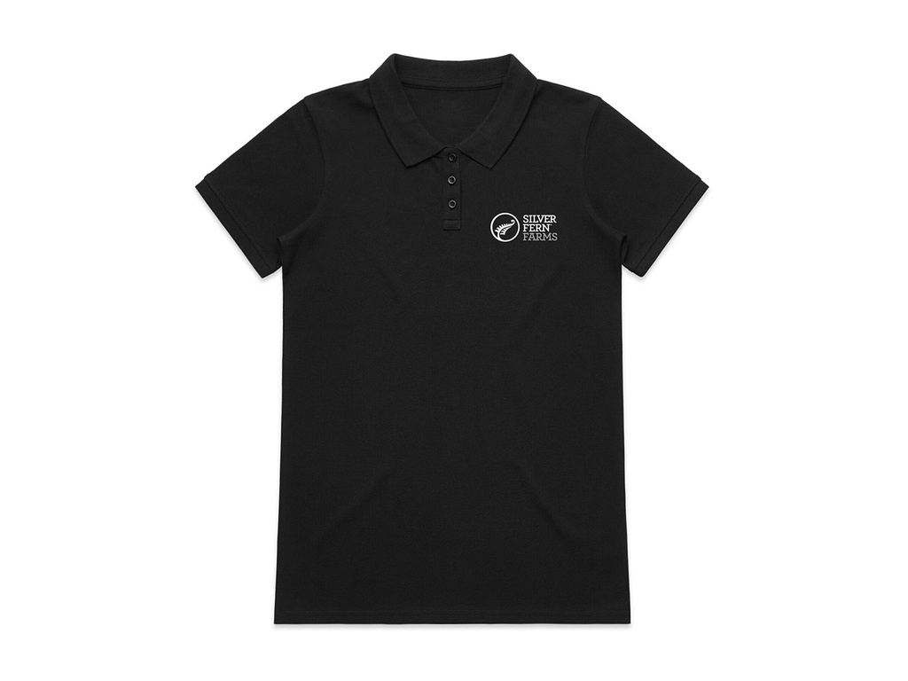 Plain Black Polo - Fitted