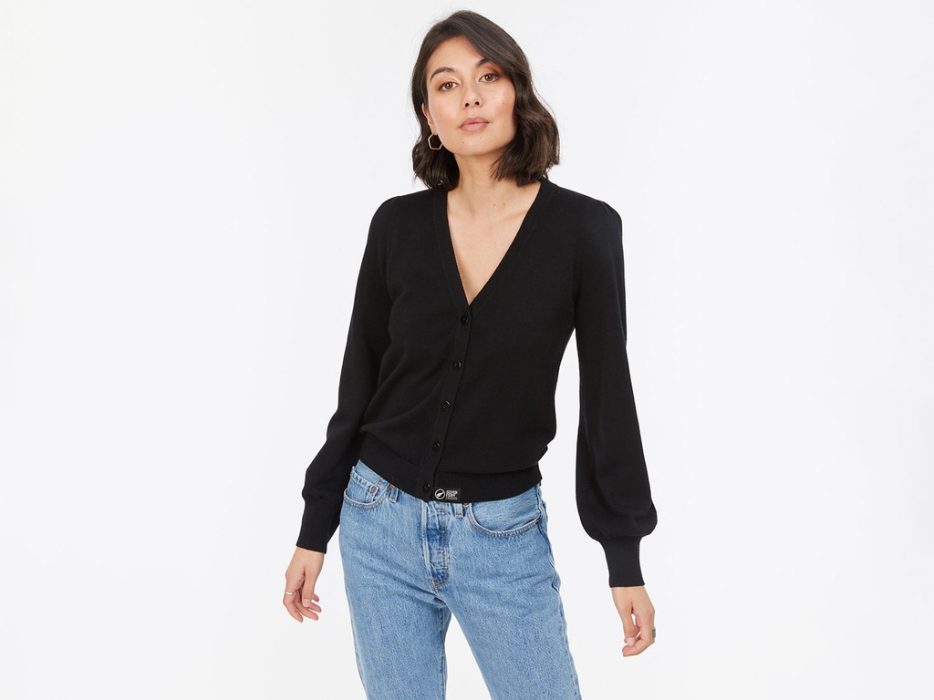 Merino Standard Cardi Black