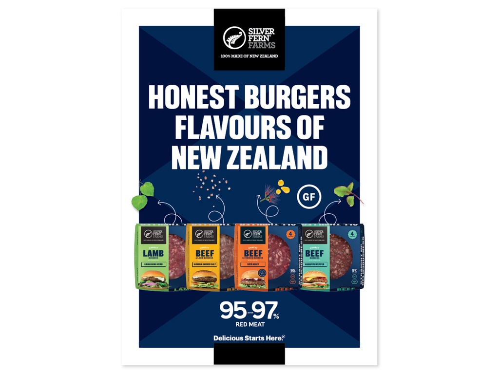 Honest Burger Flavour of NZ Poster A4