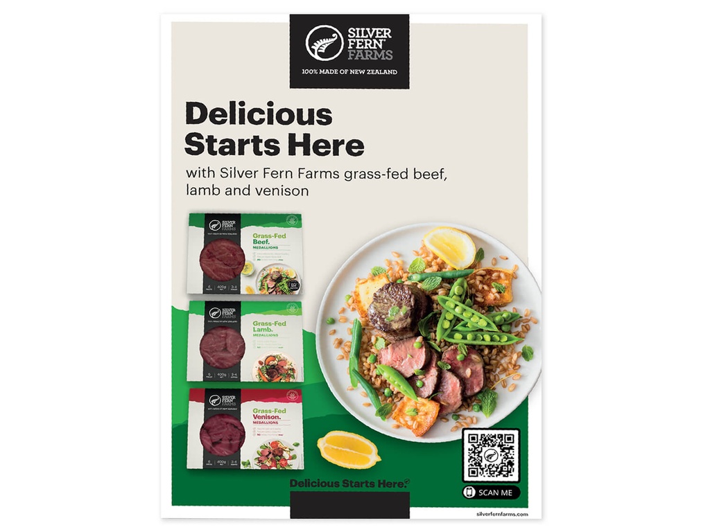 A3 Delicious Starts Here - Pack of 5