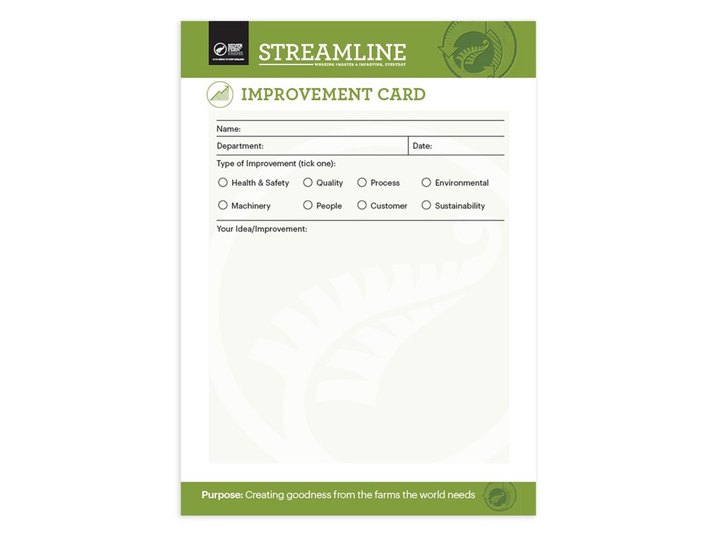 Streamline Improvement Cards - Pack of 100