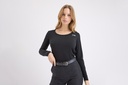 Merino Ladies Scoop Neck Top Long Sleeve