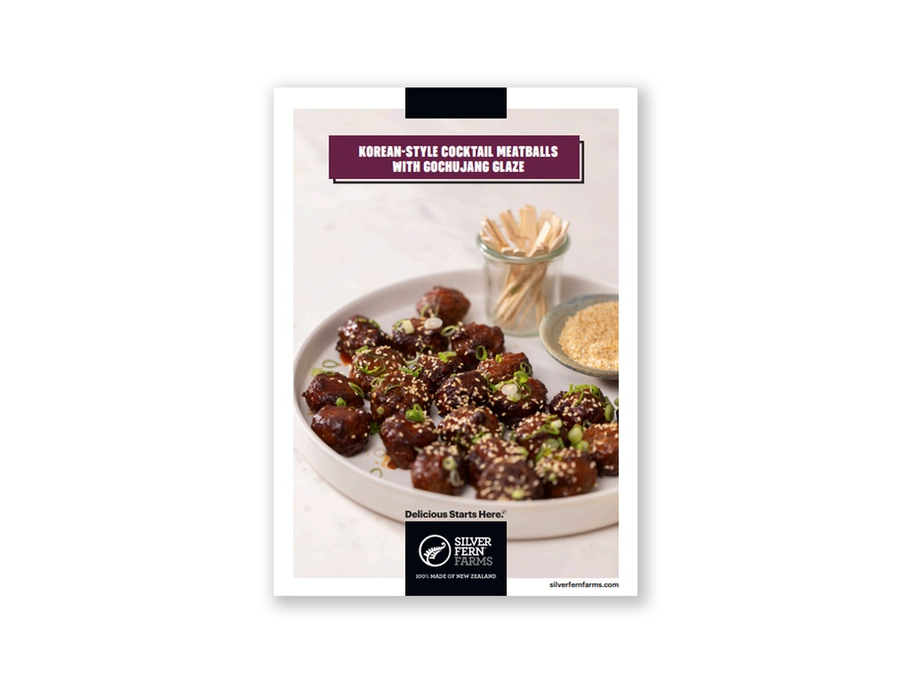 Recipe Cards - Pure Meatballs with Gochujang - Pack of 10